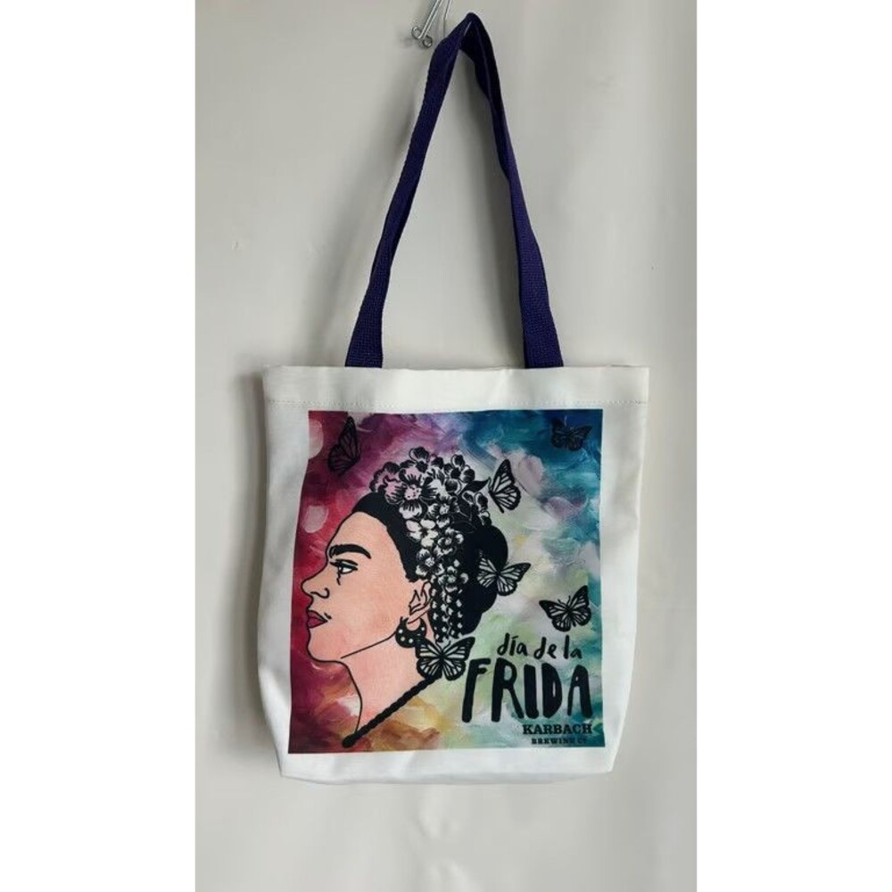 Karbach Brewing Dia de la Frida Kahlo Tote Bag Canvas Art Promo Made in USA